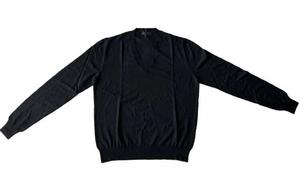 Свитер мужской Prada с V-образным вырезом, черный