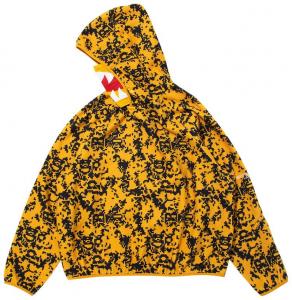 Худи BAPE x Kazuki Pixelate Camo Shark Relaxed Fit Pullover Hoodie, желтый