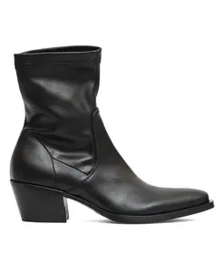 Черные кожаные ботильоны, элегантный дизайн. Strategia, черный