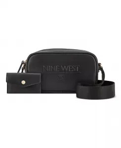 Поллин Камера маленькая сумка через плечо Nine West, черный