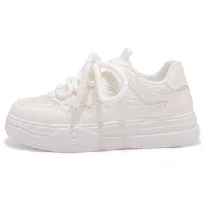 SNXR Нескользящие низкие кроссовки для скейтбординга, увеличивающие рост, женские, белые