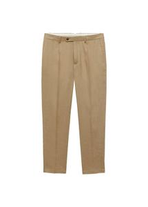 Обычные плиссированные брюки MANGO MAN Salve, Beige