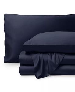 Комплект простыней из вискозы из бамбука Bare Home, синий