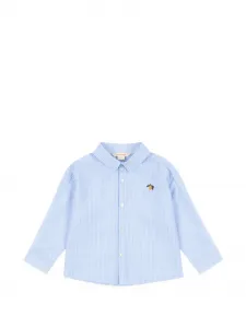 Рубашка Wes в полоску с вышивкой Konges Sløjd, синий