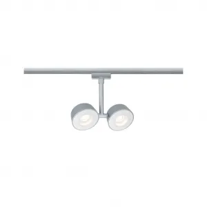 Светильники на шиной системе URail Schienenspot Pellet 2x350lm 2x6,7W 2700K 230V матовый хром, белый, 1 шт., с регулировкой яркости, двойной спот Paulmann, Chromfarben/weiß