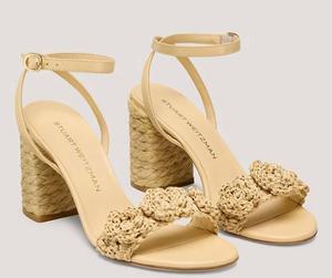 Magnolia Block Heel In Natural Stuart Weitzman, Natural
