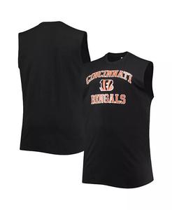 Мужская черная майка Cincinnati Bengals Big and Tall Muscle Tank Profile