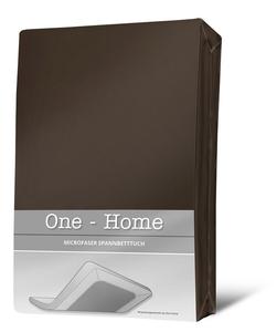 Простыня коричневая 90х200 см - Простыня из микрофибры 100х200 см One-Home, коричневый
