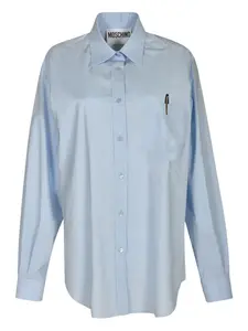 Рубашка с принтом Moschino, синий