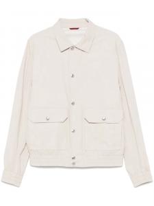 Легкая хлопковая куртка Brunello Cucinelli, нейтральный