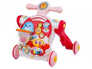 Коляска, Walker 4in1, обучающий настольный велосипед, самокат, розовый DK