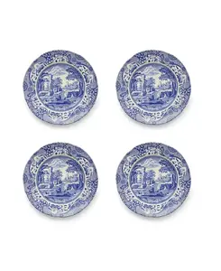 Синие итальянские тарелки для обеда, набор из 4 шт. Spode, blue
