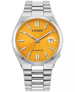 Мужские автоматические часы Tsuyosa с браслетом из нержавеющей стали, 40 мм Citizen, серебро