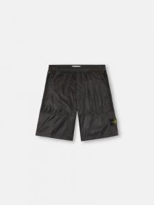 Свободные шорты-бермуды с широкими штанинами и эластичным поясом Stone Island L100004 RIPSTOP LIGHT HT NYLON, Lead Grey