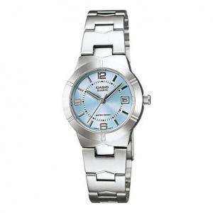 Часы CASIO Quartz Waterproof Blue Watch Dial Blue Analog, синий