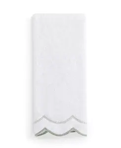 Полотенце для рук Peri Home из хлопка с фестончатым узором, шалфей