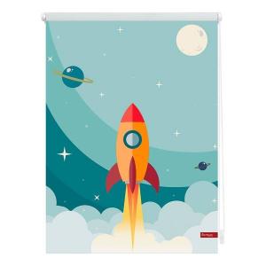 Рулонные шторы Блэкаут twentyfour Rakete, 70x150x6 см, синий