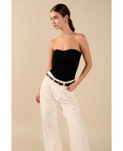 Женский вязаный топ без бретелей endless rose, Black