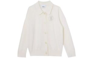 Свитер детский Burberry на пуговицах, белый