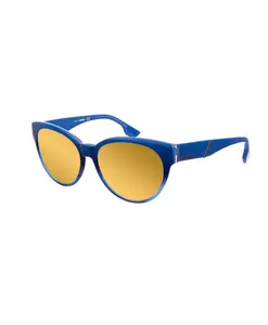Овальные солнцезащитные очки с желтыми зеркальными линзами Diesel, синий