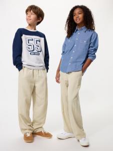 Широкие брюки из смеси льна Uniqlo, 31 beige