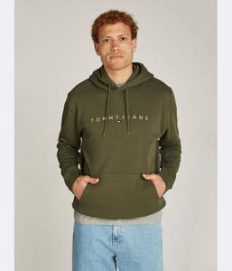 Толстовка Tommy Jeans Regular Fit с логотипом, зеленый