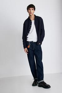 Рубашка структурированного кроя стандартной посадки H&M, синий