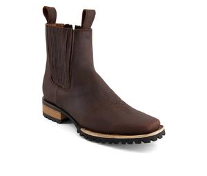 Мужские кожаные ботинки челси с боковой молнией коричневого цвета Forastero, коричневый