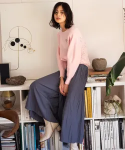 Брюки со сборками и легкой драпировкой Suite, цвет Gray [004]