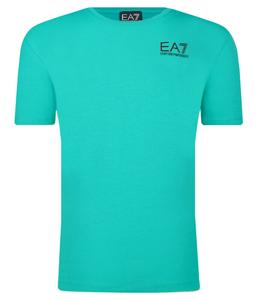 Футболка детская Ea7 хлопковая однотонная, бирюзовый