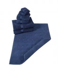 Легендарный роскошный банный набор из 7 предметов из турецкого хлопка Ozan Premium Home, темно-синий