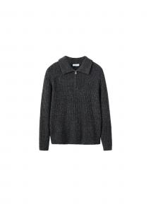 MANGO MAN Свитер 'Joanp' в темно-сером цвете