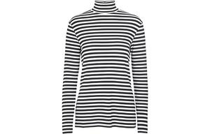 Футболка женская Black/White Burberry, черно-белая