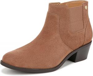 Женские укороченные ботильоны Vionic Finn - удобные короткие ботинки на молнии с встроенной технологией VIO Motion, обеспечивающей поддержку свода стопы, стабильность, гибкость и амортизацию, размеры 5-12, Hazelnut Suede