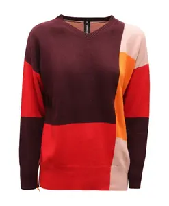 Свитер с V-образным вырезом из шерстяной смеси Ferrante, мультиколор