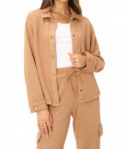 Нюди Куртка с отложным воротником и застежкой спереди в цвете рутбир PROJECT SOCIAL T, Root Beer