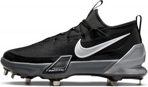 Бейсбольные бутсы Nike Force Zoom Trout 9 Pro Low для мужчин, Black/Anthracite/White/Metallic Silver