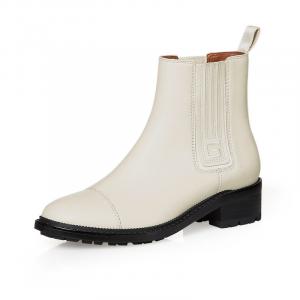 Короткие ботинки «Челси» Deep Breath на толстом каблуке, кремовый