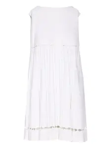 Платье миди в складку Alaïa, белый