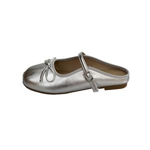 Женские сандалии с закрытым носком, устойчивые к истиранию и скольжению WUJI, Silver