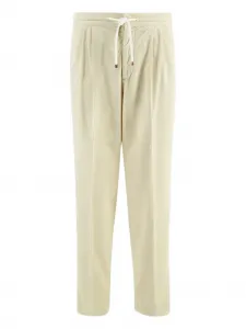 Вельветовые брюки Brunello Cucinelli, белый