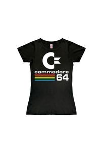 Новая футболка для девочек Commodore — C64 LOGOSHIRT, черный