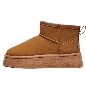 Утепленные износостойкие утепляющие короткие ботинки женские KAISER, Chestnut