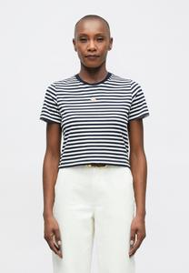 Футболка Maison Kitsuné BABY FOX STRIPED BABY TEE, Dark Navy/Parchment White/Dark Blue