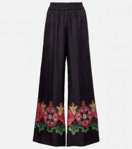 Шелковые брюки-палаццо с принтом La DoubleJ, Bounty Placée