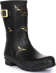 Женские резиновые сапоги Joules Wellington, Black Metallic Bees