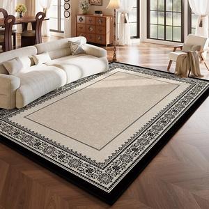 Budis Ковер 240х340 см для гостиной/спальни в французском винтажном стиле, водонепроницаемый, грязеотталкивающий, утолщенный, звукоизолирующий