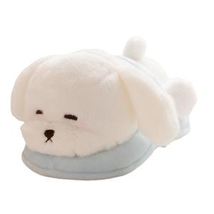 Тапочки с аппликацией в виде маленькой собаки, плюшевая кукла, высота 23 см Fat Fat Dragon, синий