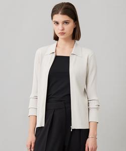 Кардиган из шелковой вискозы высокой плотности на молнии, пригодный для стирки.