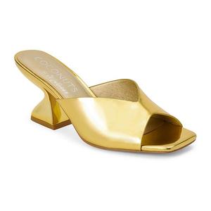 Женские туфли на каблуке из искусственной кожи с металлическим блеском Coconuts by Soiree Matisse, Gold